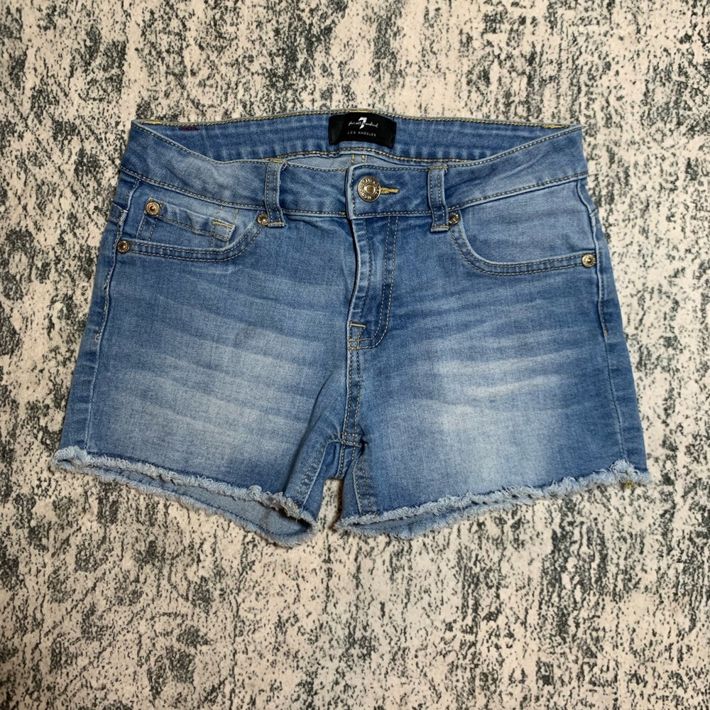 7 For All Mankind girls jean shorts. Size 14.